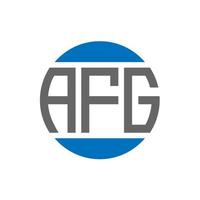 AFG letter logo design on white background. AFG creative initials circle logo concept. AFG letter design. vector