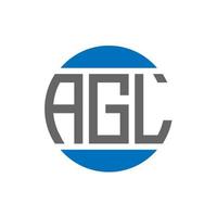 diseño de logotipo de letra agl sobre fondo blanco. concepto de logotipo de círculo de iniciales creativas agl. diseño de letras agl. vector