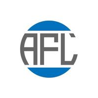 diseño de logotipo de letra afl sobre fondo blanco. concepto de logotipo de círculo de iniciales creativas afl. diseño de letras afl. vector