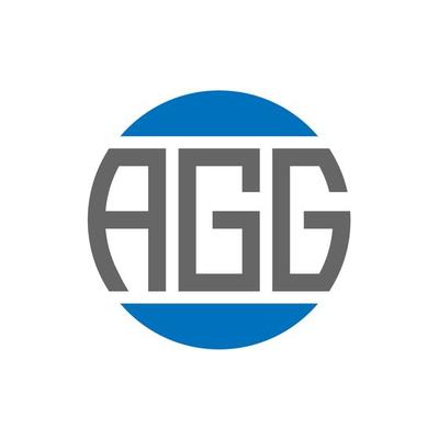 AGG letter logo design on white background. AGG creative initials circle logo concept. AGG letter design.