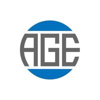 AGE letter logo design on white background. AGE creative initials circle logo concept. AGE letter design. vector