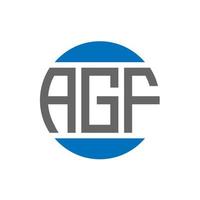 diseño de logotipo de letra agf sobre fondo blanco. Concepto de logotipo de círculo de iniciales creativas agf. diseño de letras agf. vector