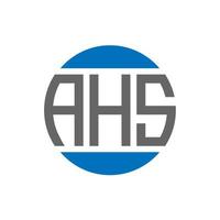 diseño de logotipo de letra ahs sobre fondo blanco. concepto de logotipo de círculo de iniciales creativas de ahs. diseño de letra ahs. vector