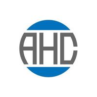 diseño de logotipo de letra ahc sobre fondo blanco. concepto de logotipo de círculo de iniciales creativas ahc. diseño de letras ahc. vector