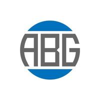 diseño de logotipo de letra abg sobre fondo blanco. concepto de logotipo de círculo de iniciales creativas abg. diseño de letras abg. vector