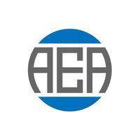 AEA letter logo design on white background. AEA creative initials circle logo concept. AEA letter design. vector