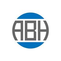 diseño de logotipo de letra abh sobre fondo blanco. concepto de logotipo de círculo de iniciales creativas abh. diseño de letras abh. vector