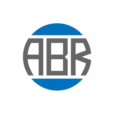ABR letter logo design on white background. ABR creative initials circle logo concept. ABR letter design.