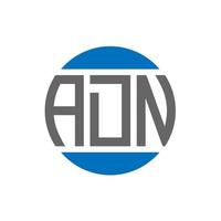 diseño de logotipo de letra adn sobre fondo blanco. concepto de logotipo de círculo de iniciales creativas adn. diseño de carta adn. vector