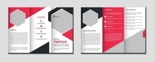 diseño de plantilla de folleto tríptico empresarial o corporativo vector