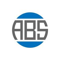 diseño de logotipo de letra abs sobre fondo blanco. concepto de logotipo de círculo de iniciales creativas abs. diseño de letras abdominales. vector