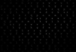 Dark black vector layout with latin alphabet.