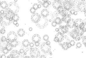 Light Silver, Gray vector background with bubbles.