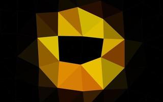 Dark Yellow, Orange vector triangle mosaic texture.