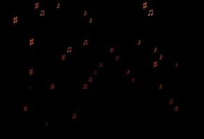 Dark Red vector background with music symbols.