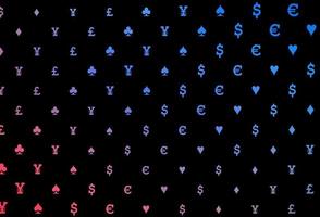 Dark blue, red vector layout with elements of cards.