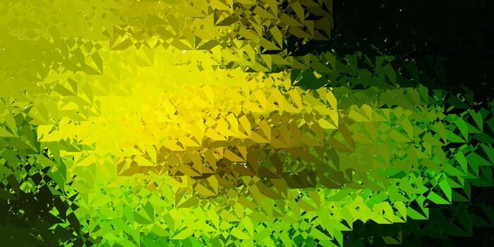 Dark Green, Yellow vector texture with random triangles.