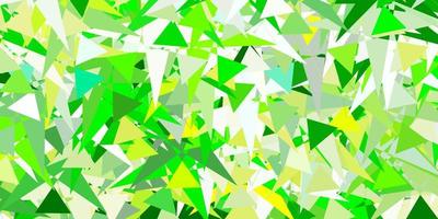 Light Green, Yellow vector background with triangles.