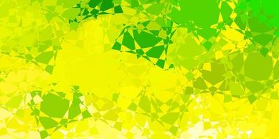 Light Green, Yellow vector pattern with polygonal shapes.