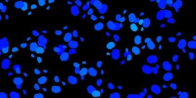 Dark blue vector texture with memphis shapes.
