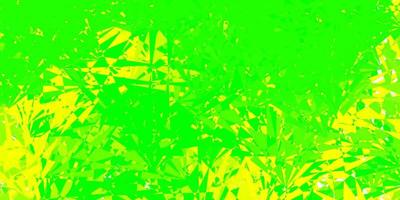 Light green, yellow vector texture with random triangles.