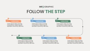 infografía paso a paso perfecta para el diseño empresarial vector