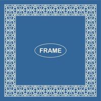 Vintage ornamental vector frame. Vector illustration template for design