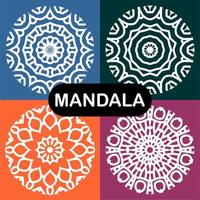 conjunto de mandalas vectoriales. plantillas para el diseño vector