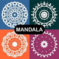 conjunto de mandalas vectoriales. plantillas para el diseño vector