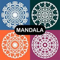 conjunto de mandalas vectoriales. plantillas para el diseño vector