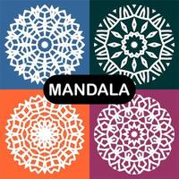 conjunto de mandalas vectoriales. plantillas para el diseño vector