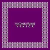 Vintage ornamental vector frame. Vector illustration template for design