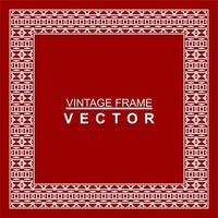 Vintage ornamental vector frame. Vector illustration template for design