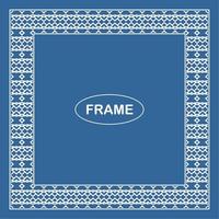 Vintage ornamental vector frame. Vector illustration template for design