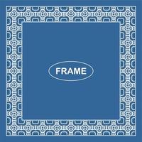 Vintage ornamental vector frame. Vector illustration template for design