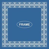 Vintage ornamental vector frame. Vector illustration template for design