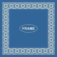 Vintage ornamental vector frame. Vector illustration template for design