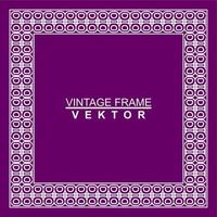 Vintage ornamental vector frame. Vector illustration template for design