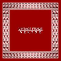 Vintage ornamental vector frame. Vector illustration template for design