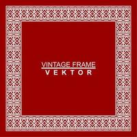 Vintage ornamental vector frame. Vector illustration template for design