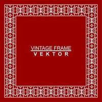 Vintage ornamental vector frame. Vector illustration template for design