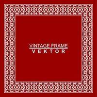 Vintage ornamental vector frame. Vector illustration template for design