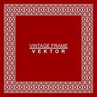 Vintage ornamental vector frame. Vector illustration template for design