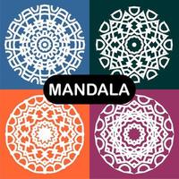 conjunto de mandalas vectoriales. plantillas para el diseño vector