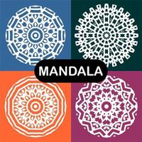 conjunto de mandalas vectoriales. plantillas para el diseño vector