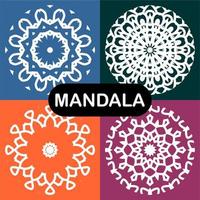 conjunto de mandalas vectoriales. plantillas para el diseño vector