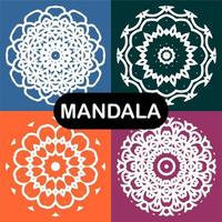 conjunto de mandalas vectoriales. plantillas para el diseño vector