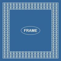 Vintage ornamental vector frame. Vector illustration template for design