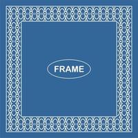 Vintage ornamental vector frame. Vector illustration template for design