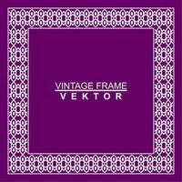 Vintage ornamental vector frame. Vector illustration template for design